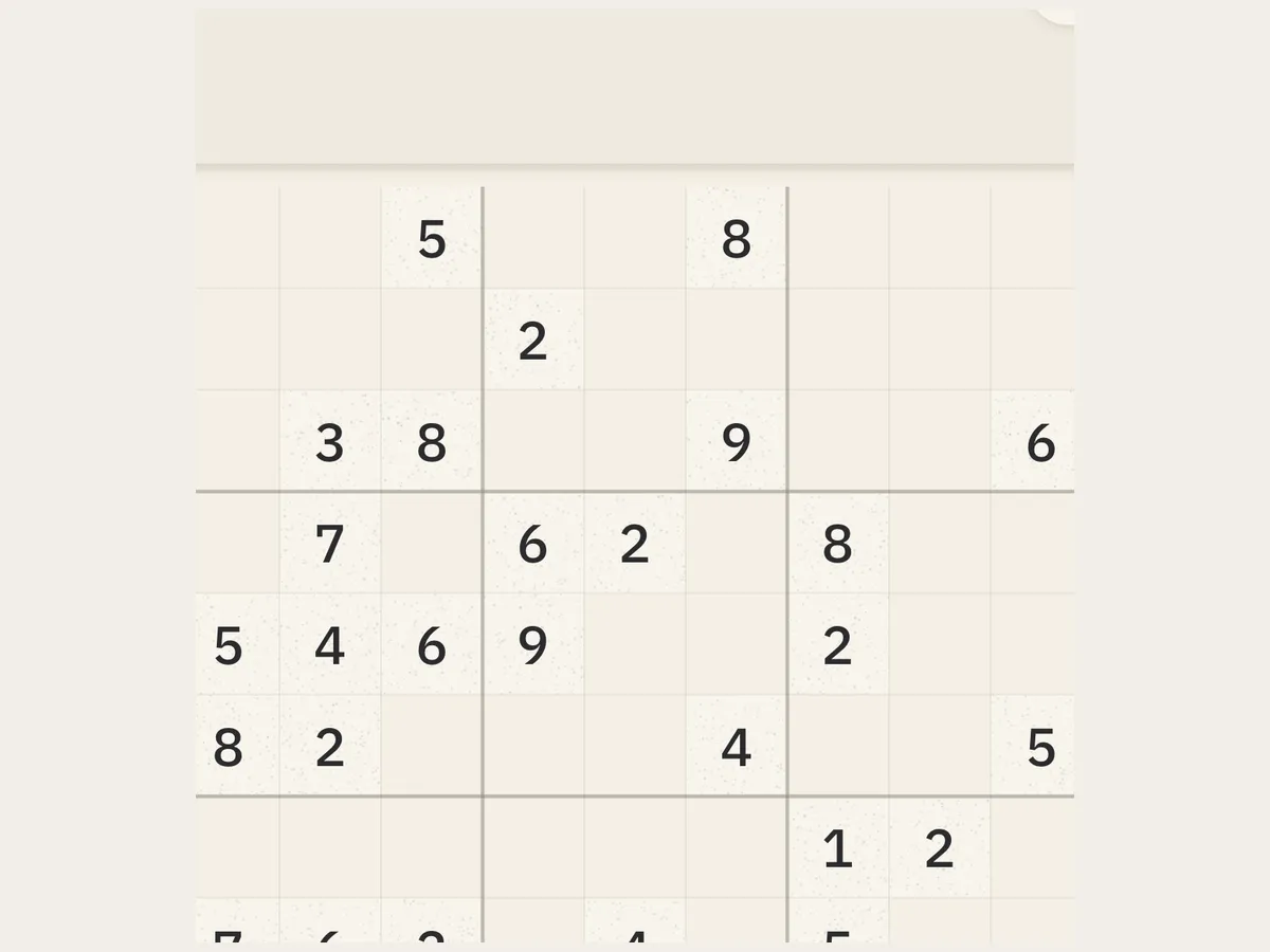 Tela do Sudoku BLA