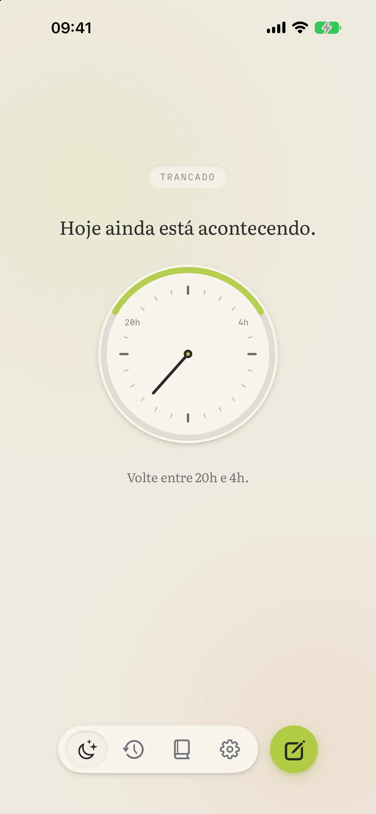 a noite trancada