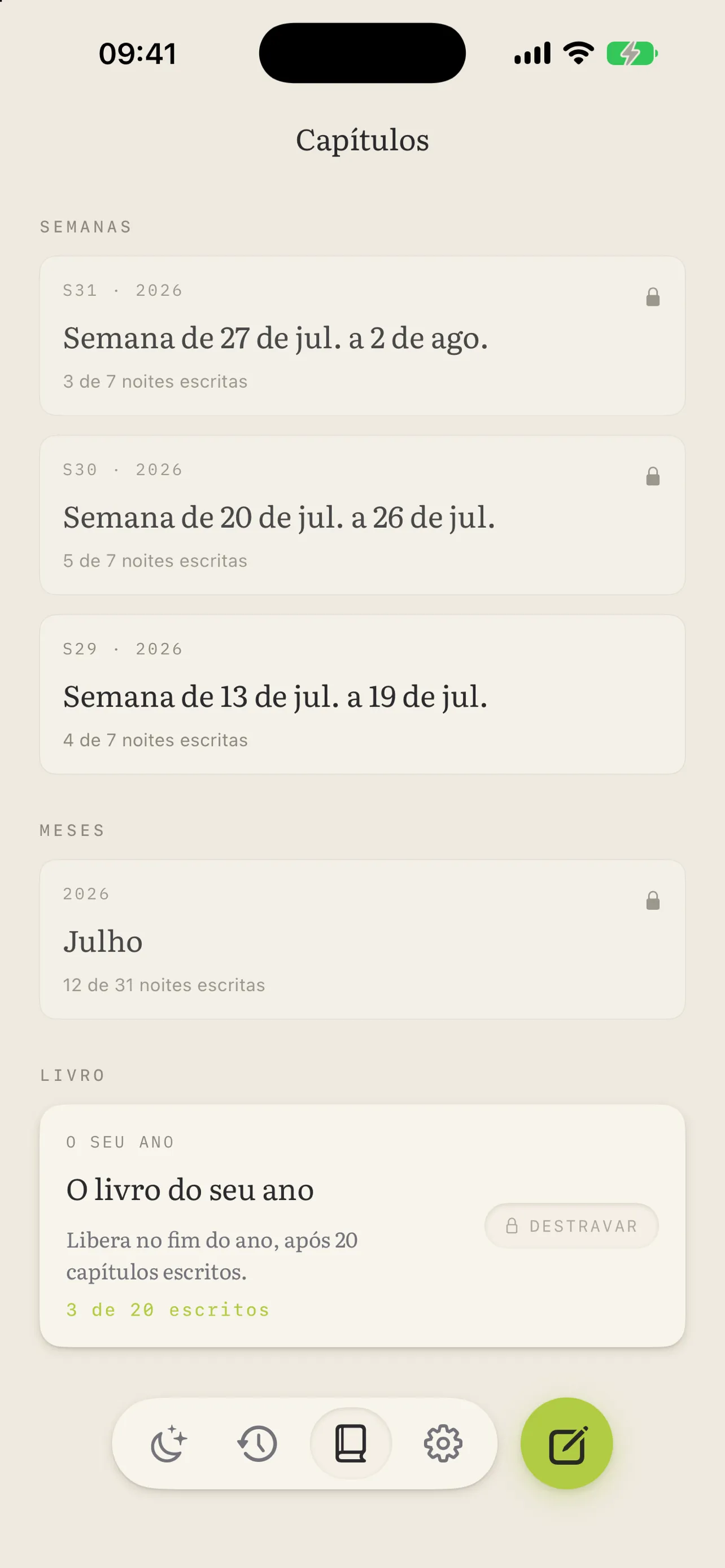 capitulos e livro